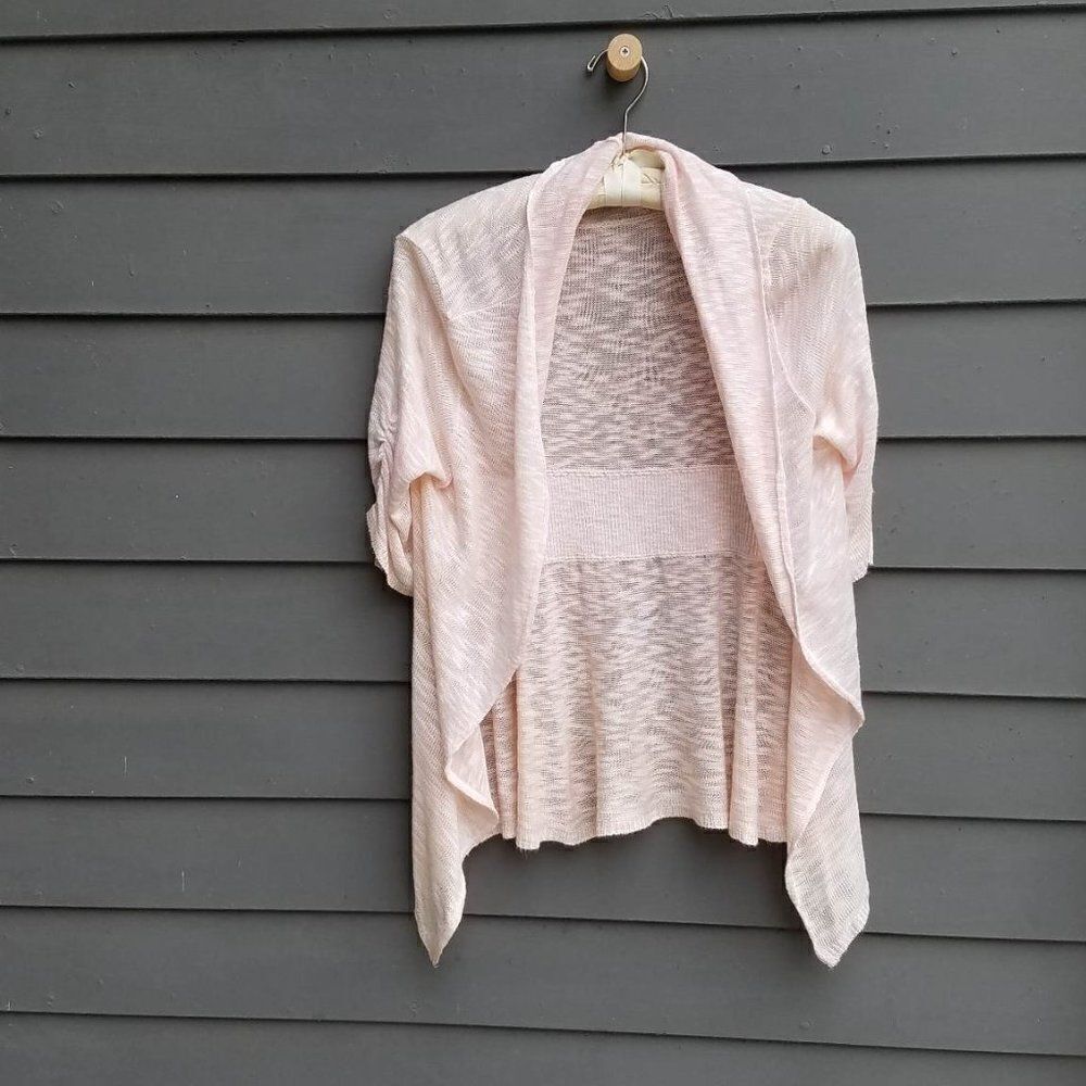 Ana Lightweight Light Pink Open Front Cardigan size Large - Picture 12 of 12